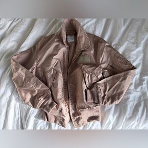Vintage Pink/Tan/Bronze Bomber Jacket